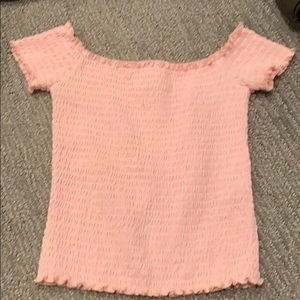 After shoulder pink Hollister top